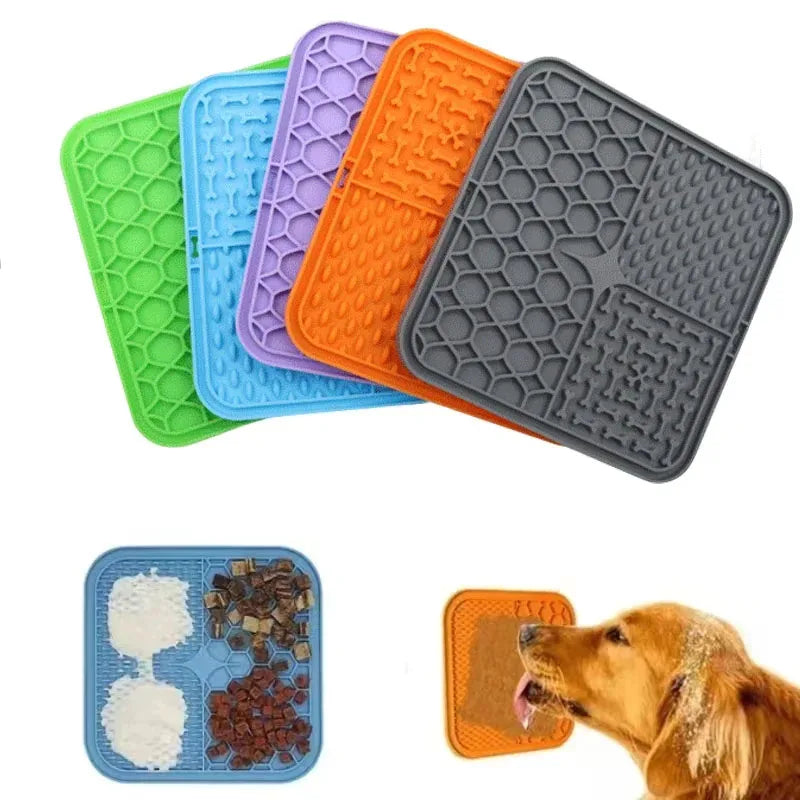 Calming Lick Mat for Dogs & Cats – Anxiety Relief & Slow Feeder